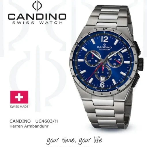 Candino Herrenuhr Titan grau Candino Classic Armbanduhr UC4603/H