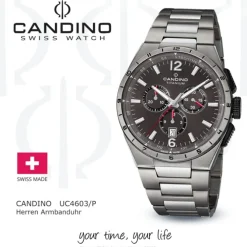 Candino Herrenuhr Titan grau Candino Classic Armbanduhr UC4603/P