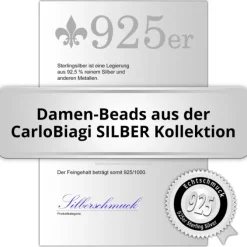 Carlo Biagi Bead Hoffnung 925 Silber European Beads BBS156