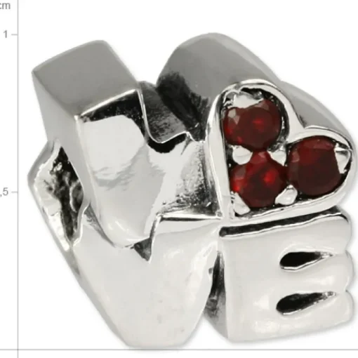 Carlo Biagi Bead Love rot Zirkonia European - Beads BBSCZ110R