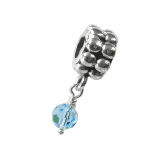 Carlo Biagi Dangle Bead Aqua Silber European Beads BDBB03
