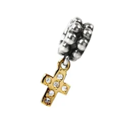 Carlo Biagi Dangle Bead Kreuz Silber European Beads BDBG18