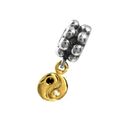 Carlo Biagi Dangle Bead YinYang European Beads BDBG13