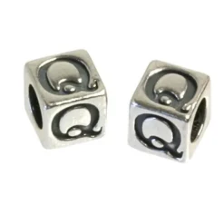 Carlo Biagi Kidz Bead Buchstabe Q Silber Beads KSSLQ