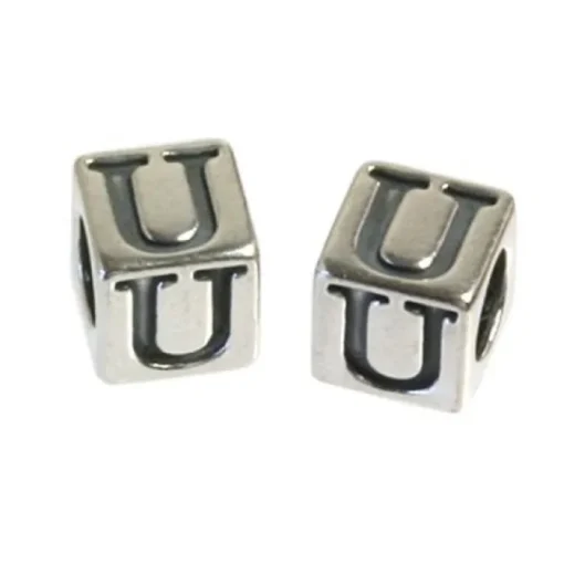 Carlo Biagi Kidz Bead Buchstabe U Silber Beads KSSLU