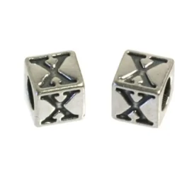 Carlo Biagi Kidz Bead Buchstabe X Silber Beads KSSLX