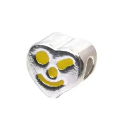 Carlo Biagi Kidz Bead Herz gelb 925 Beads für Armband KBE021