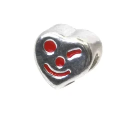 Carlo Biagi Kidz Bead Herz rot 925 Beads für Armband KBE020