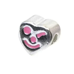Carlo Biagi Kidz Bead Herz pink 925 Beads für Armband KBE019
