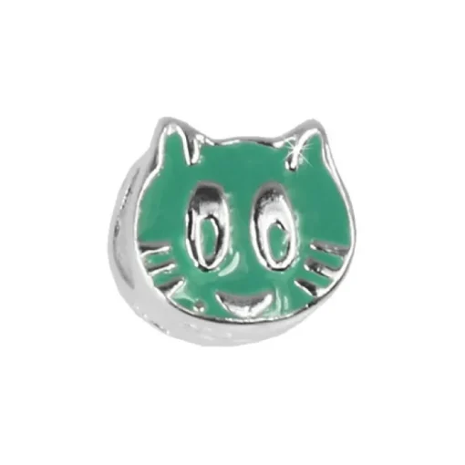 Carlo Biagi Kidz Bead Katze türkis Silber Beads KBE129