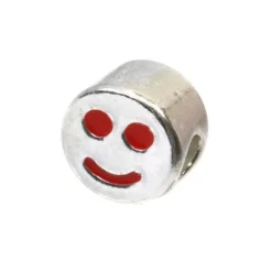 Carlo Biagi Kidz Bead Smiley rot 925 Beads für Armband KBE030