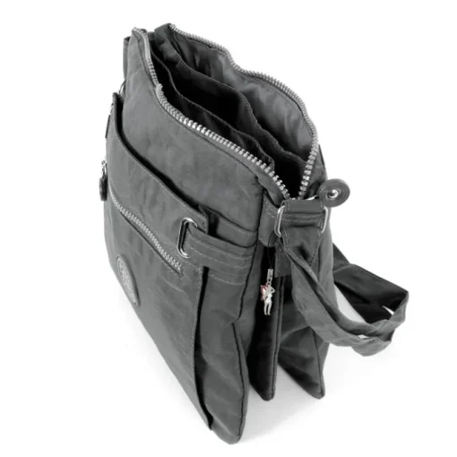 Damen grau Nylon Bag Street Handtasche OTJ207K