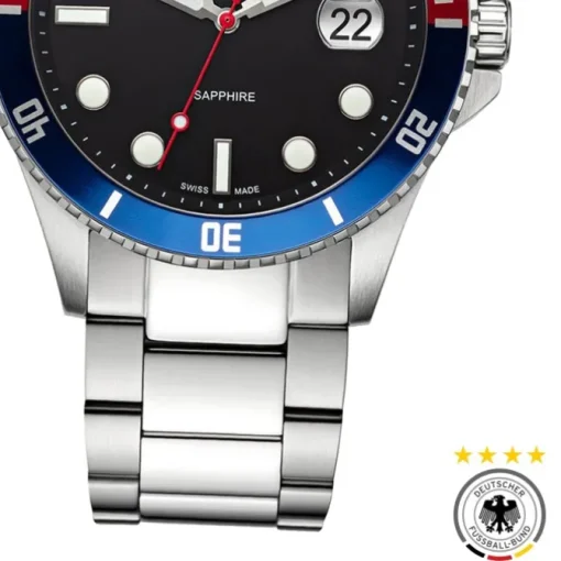 DFB Herrenuhr Edelstahl silber official DFB Collection Armbanduhr UDF20504-1E