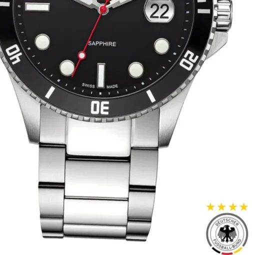DFB Herrenuhr Edelstahl silber official DFB Collection Armbanduhr UDF20504-2E