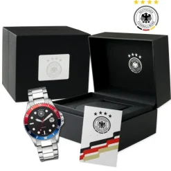 DFB Herrenuhr Edelstahl silber official DFB Collection Armbanduhr UDF20504-1E
