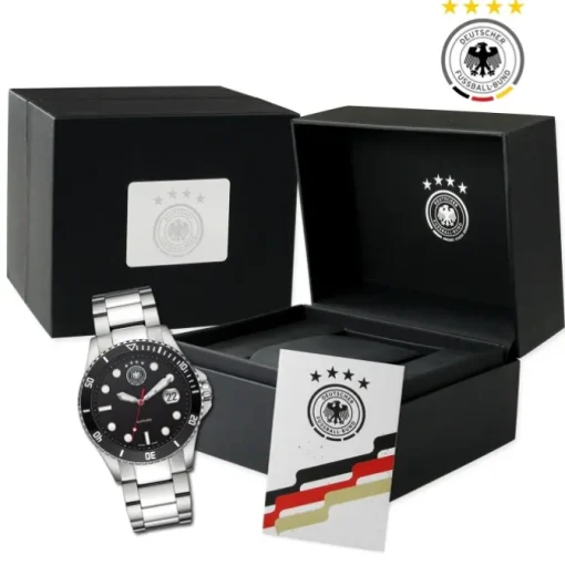 DFB Herrenuhr Edelstahl silber official DFB Collection Armbanduhr UDF20504-2E