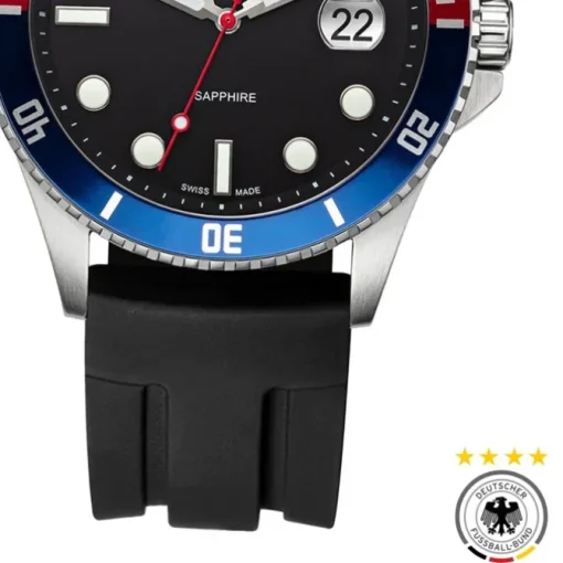 DFB Herrenuhr Silikon schwarz DFB official DFB Collection Armbanduhr UDF20504-1S