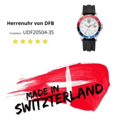 DFB Herrenuhr Silikon schwarz DFB official DFB Collection Armbanduhr UDF20504-3S