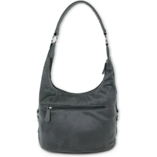 DrachenLeder Beuteltasche Kunstleder grau Hobo Bag Damen Handtasche OTS100K