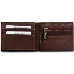 DrachenLeder braun Echtleder Portemonnaie Brieftasche Herren OPT001N