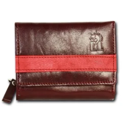 DrachenLeder dunkelrot, rot Leder Portemonnaie Brieftasche OPZ100V
