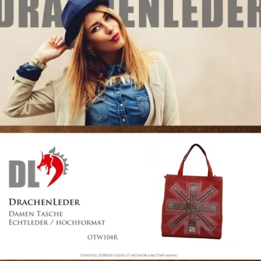 DrachenLeder für Damen Kunstleder koralle OTW104R