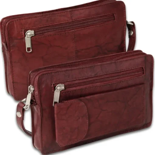 DrachenLeder Handgelenktasche Herren braun Echtleder Herrenhandtasche OTJ502N