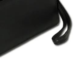 DrachenLeder Handgelenktasche Leder schwarz Herrentasche Smartphonefach OTJ512S
