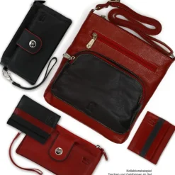 DrachenLeder Handtasche Leder rot Damen OTZ100R