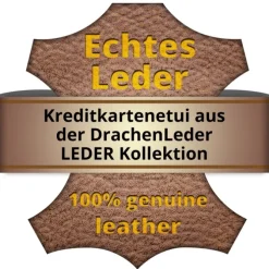 DrachenLeder Kreditkartenetui Visitenkartenetui Etui Echtleder schwarz OPZ400S