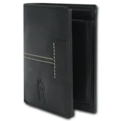 DrachenLeder schwarz Echtleder Portemonnaie Brieftasche Herren OPT102S