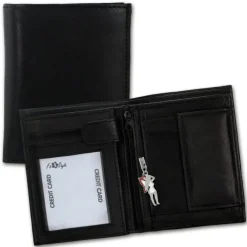 DrachenLeder schwarz Herren Portemonnaie Geldbeutel Leder OPD101S