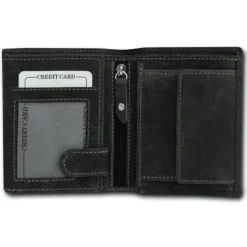 DrachenLeder Vintage grau, braun Echtleder Portemonnaie Brieftasche Herren OPT082K