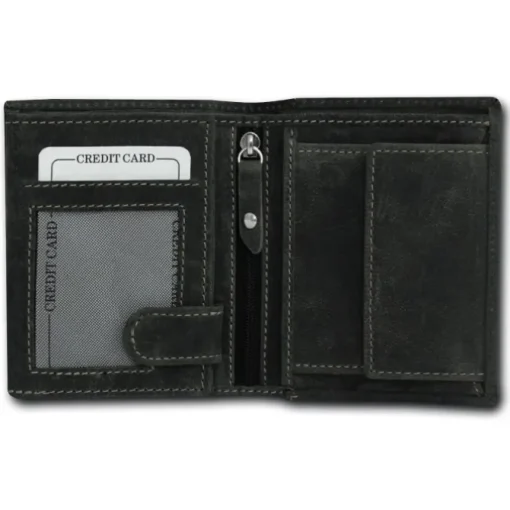 DrachenLeder Vintage grau, braun Echtleder Portemonnaie Brieftasche Herren OPT082K
