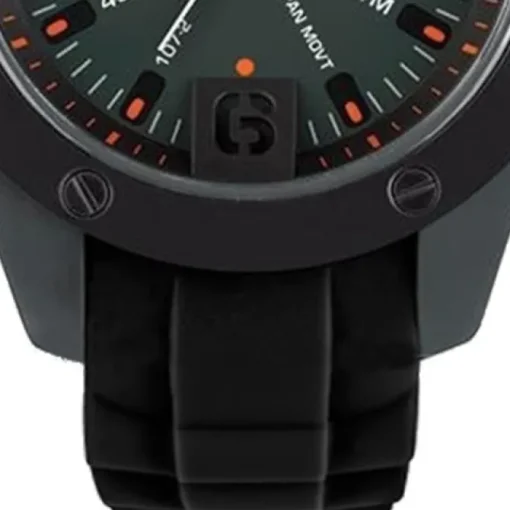 Ene Watch Modell 107 Man, schwarz, 48mm, Silikon-Armband UE72548