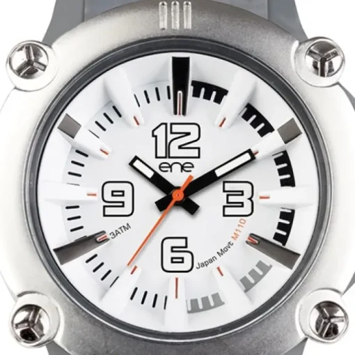 Ene Watch Modell 110 steel/grau, 51mm, Nylon-Armband UE72418