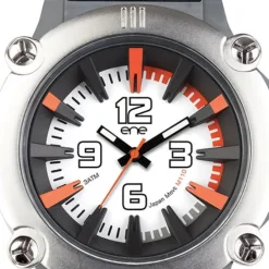 Ene Watch Modell 110 steel/orange, 51mm, Nylon-Armband UE72401