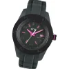 Ene Watch Modell 107 Woman, grau/pink, 42mm, Silikon-Armband UE72579