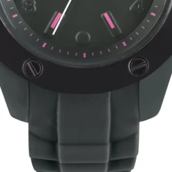 Ene Watch Modell 107 Woman, grau/pink, 42mm, Silikon-Armband UE72579