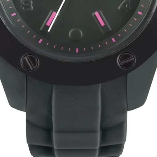 Ene Watch Modell 107 Woman, grau/pink, 42mm, Silikon-Armband UE72579