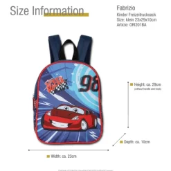 Fabrizio Kindergartenrucksack Speed Racer blau mit Rennauto 7 Liter ORI201BA