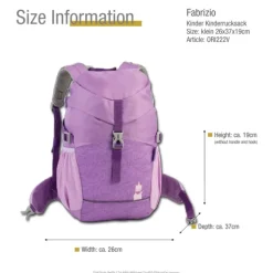 Fabrizio Kinderrucksack Polyester recycelt violett ORI222V