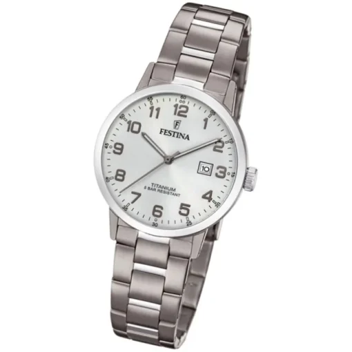 Festina Damen Armbanduhr Klassik F20436/1 Quarz Titan silber UF20436/1