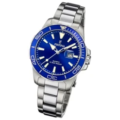 Festina Damen Armbanduhr Boyfriend F20503/3 Analog Edelstahl silber UF20503/3