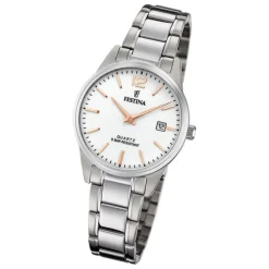 Festina Damen Armbanduhr Klassik F20509/2 Analog Edelstahl silber UF20509/2