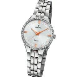 Festina Damen Armband-Uhr F20218/1 Quarz Edelstahl silber UF20218/1
