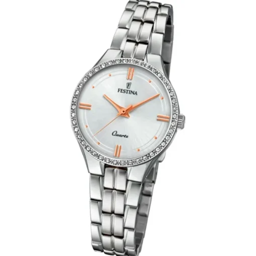 Festina Damen Armband-Uhr F20218/1 Quarz Edelstahl silber UF20218/1