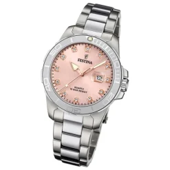 Festina Damen Armbanduhr Boyfriend F20503/2 Analog Edelstahl silber UF20503/2
