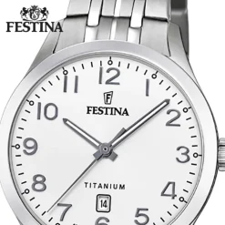 Festina Damen Armbanduhr Klassik F20468/1 Quarz Titan silber UF20468/1