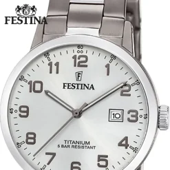 Festina Damen Armbanduhr Klassik F20436/1 Quarz Titan silber UF20436/1
